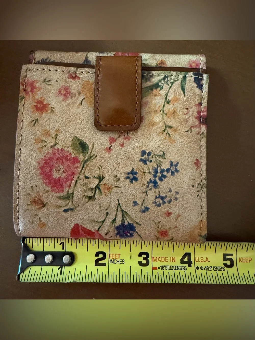 Patricia Nash Floral Print Leather Card Wallet - Pink Floral